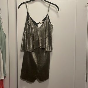 Gold shiny romper